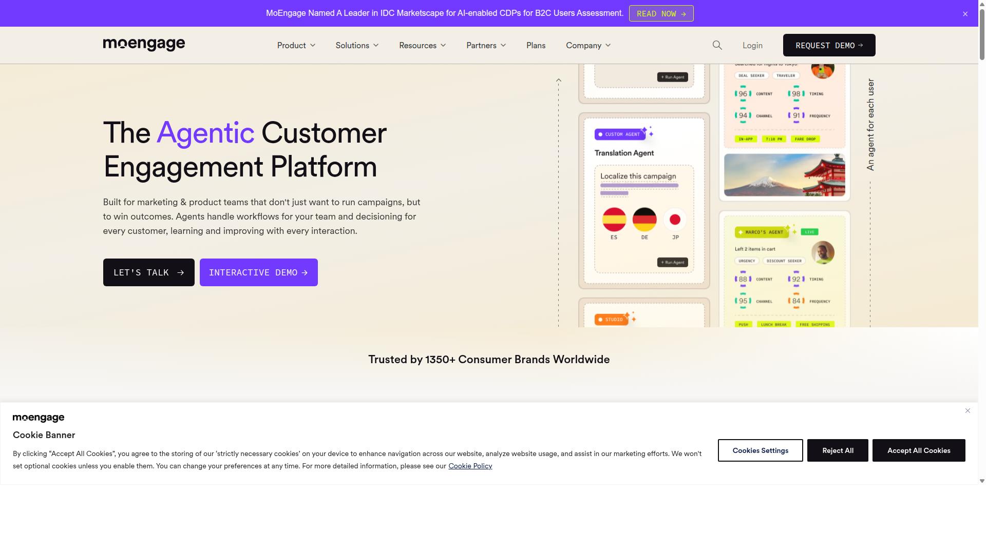 MoEngage website